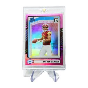 JAYDEN DANIELS RC RATED ROOKIE PINK OPTIC PREVIEW PRIZM 2024 PANINI #389 NM/M!